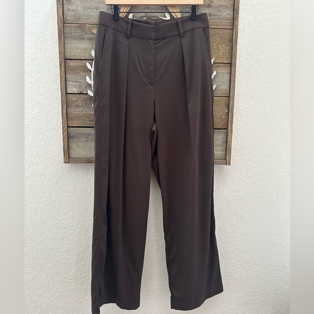 lululemon athletica‎ Chocolate brown Wide-Leg Trousers ladies size 12